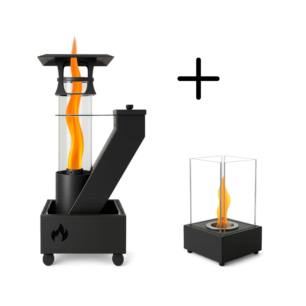Fire Rocket Combideal – Pelletkachel + Mini Tafelhaard